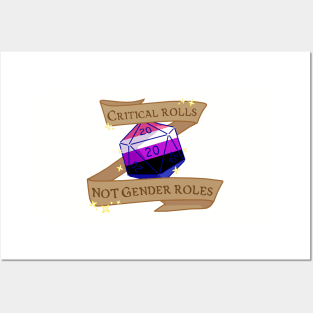 critical rolls not gender roles (genderfluid) Posters and Art